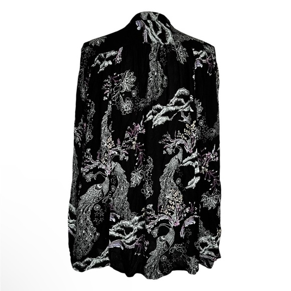 Free People Metallic Blooms Peacock
Oversized Blouse Size Small - Picture 4 of 9